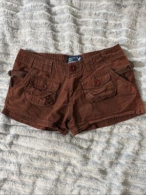 Y2K American Eagle Outfitters Chocolate Brown Cargo Shorts